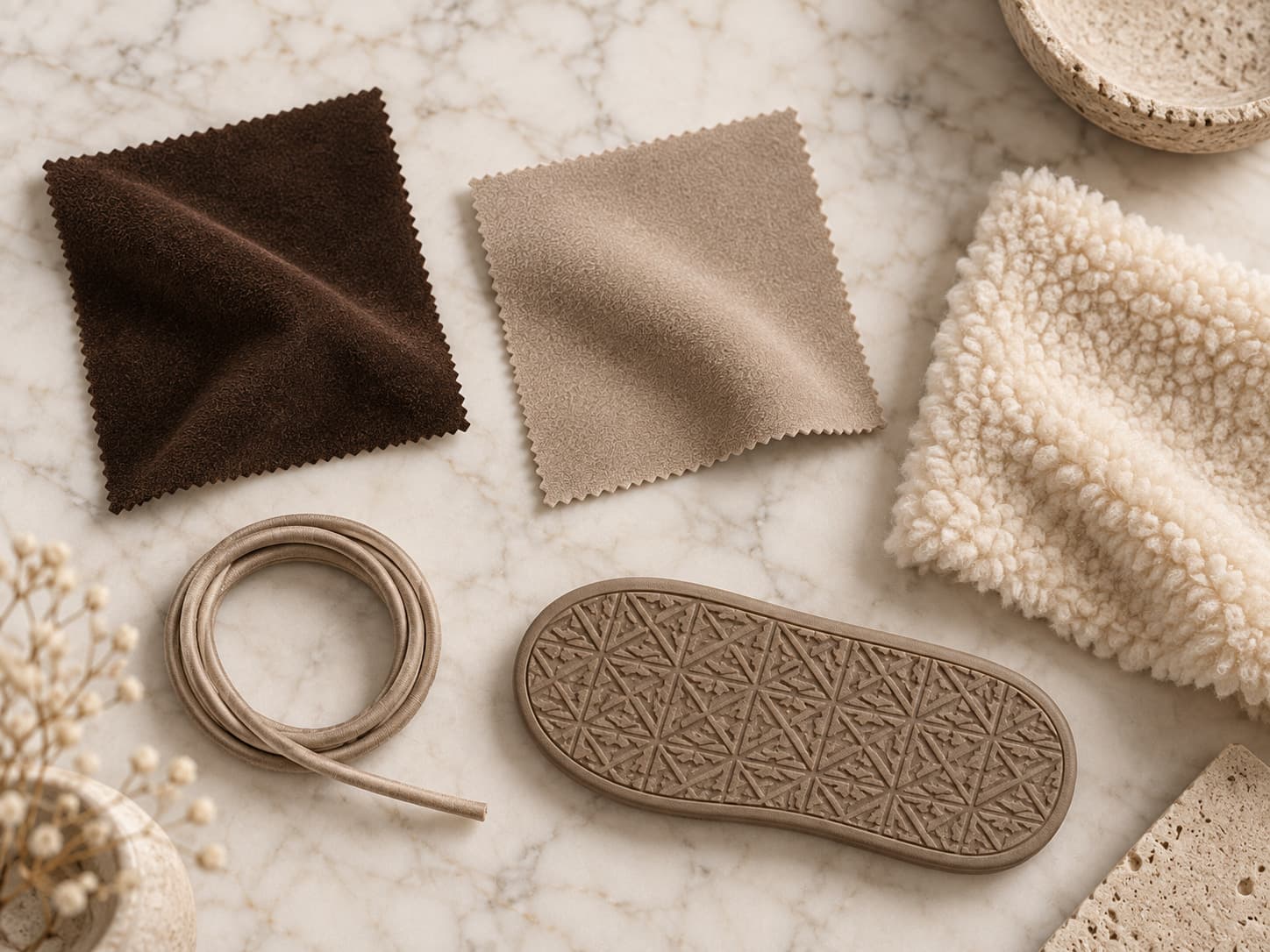 Materials laid out in a Dubai studio